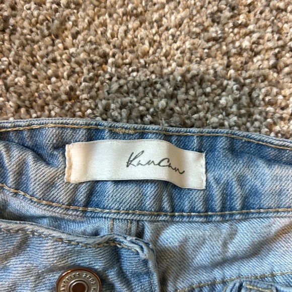 Kancan denim distressed light wash shorts low rise - Picture 2 of 4